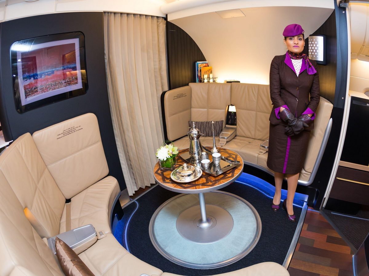 Etihad Airways Business Class has that unmistakable hotel feel.