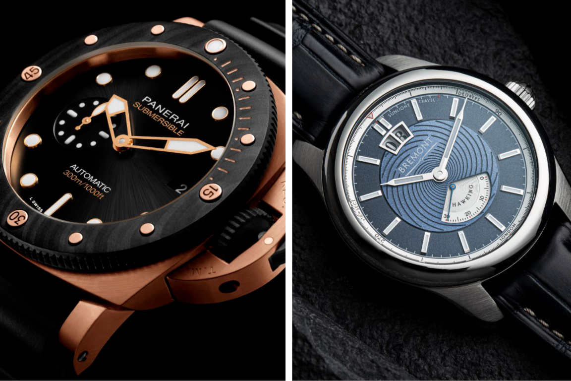 The Panerai Submersible GoldTech OroCarbo and the Bremont Hawking Limited Edition Collection