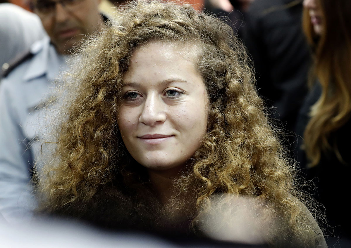 Seventeen-year-old Palestinian Ahed Tamimi left prison Sunday after an eight-month sentence for slapping two Israeli soldiers, an episode captured on video that made her a symbol of resistance for Palestinians.