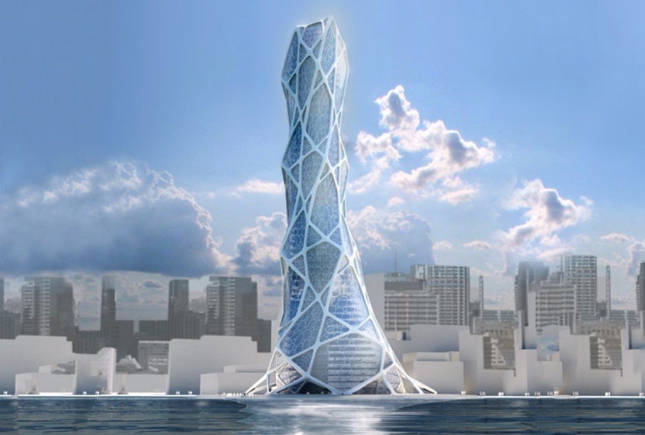 Abu Dhabi’s Bionic Tower, which was proposed as a new addition to the city's skyline in 2007