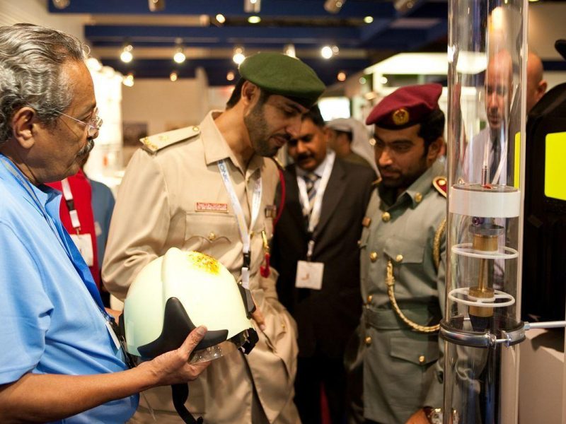 Guests take a look at the latest health and safety protection gear at last year’s 2010 show.