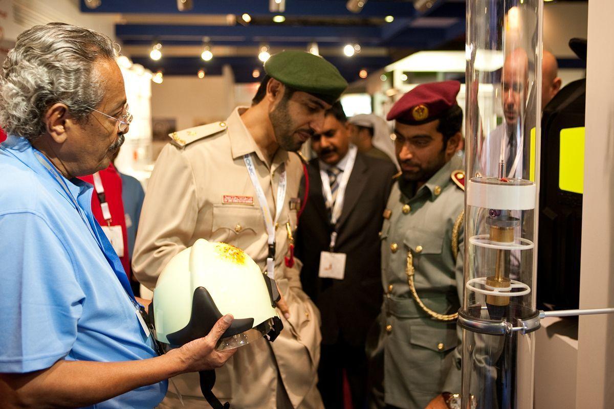 Guests take a look at the latest health and safety protection gear at last year’s 2010 show.