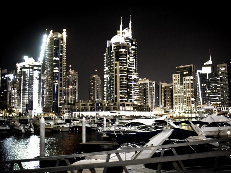 Dubai Marina at night