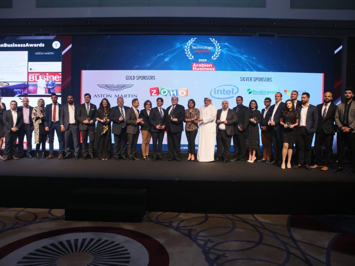 Du CEO Osman Sultan was awarded the ‘Lifetime Achievement of the Year’ award at the Arabian Business Technology Awards on Sunday, recognising his 30 years in the industry and at the forefront of the UAE’s telecoms industry. Pictured are all the winners.