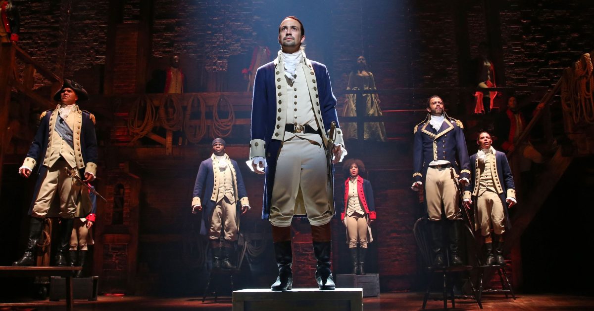 Hamilton tells the story of US founding father Alexander Hamilton through the medium of rap and hip hop.