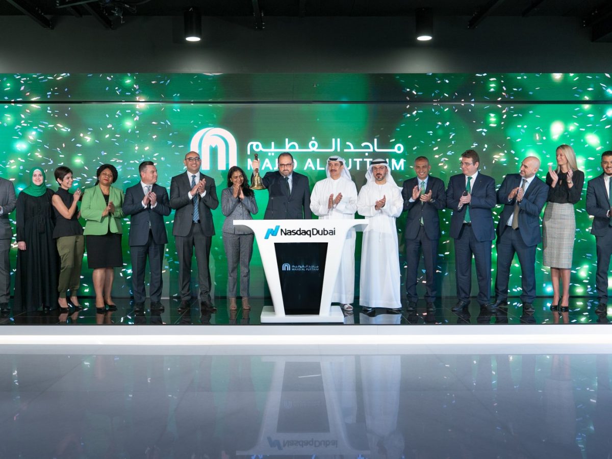 The market-opening bell ringing ceremony to mark the listing of Majid Al Futtaim’s $600 million green sukuk bond, a first for the region and a new corporate benchmark for the sector.