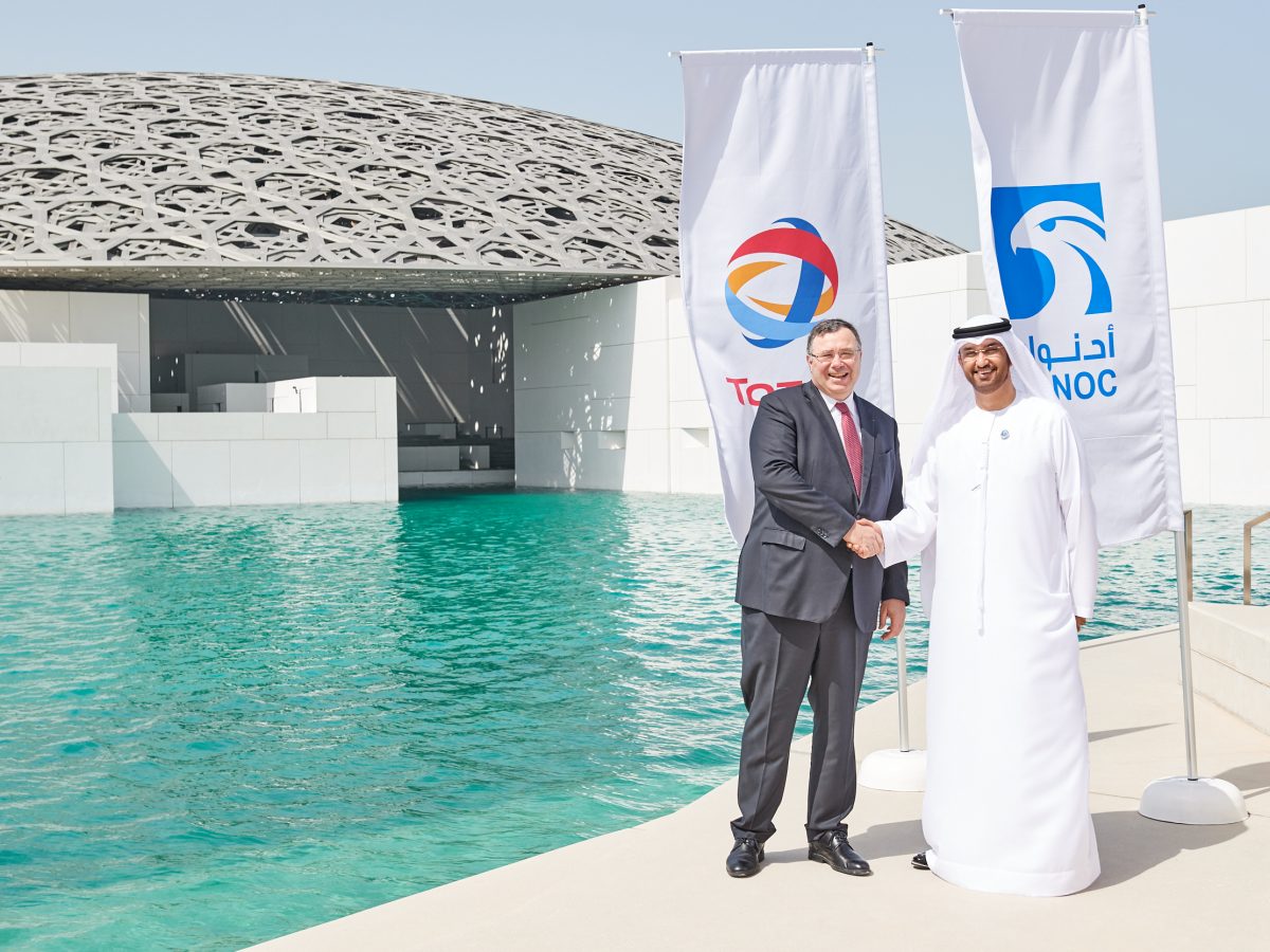 Dr. Sultan bin Ahmad Sultan Al Jaber, Minister of State and ADNOC Group CEO, and Patrick Pouyanne, Chairman and CEO of Total.