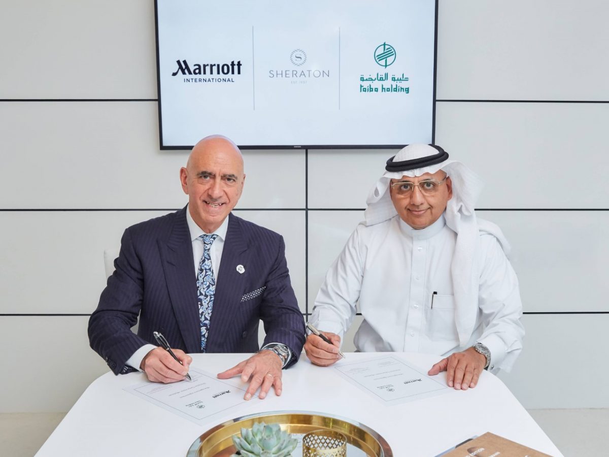 Marriott International has announced the signing of Sheraton Taiba Hotel, Madinah with Taiba Holding Company.