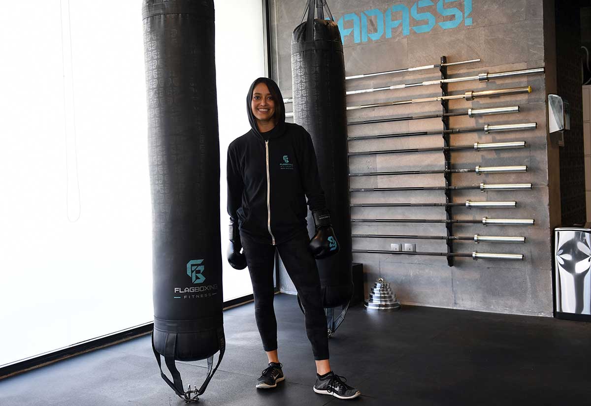 Halah Alhamrani, 41, runs a gym for women called FlagBoxing -- its motto is Fight Like A Girl -- in the western Red Sea city of Jeddah, offering fitness classes such as callisthenics, CrossFit, boxing and kickboxing.