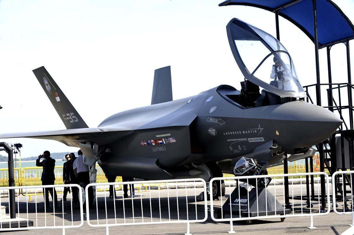 A Lockheed Martin F-35 fighter jet. The defence firm has taken a stake in Abu Dhabis Advanced Military Maintenance Repair and Overhaul Centre