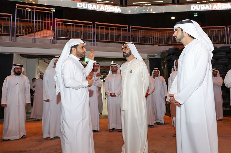 The Dubai ruler was briefed on Dubai Arena, which has the capacity to accommodate 17,000 visitors and host multiple events across diverse domains all year round.