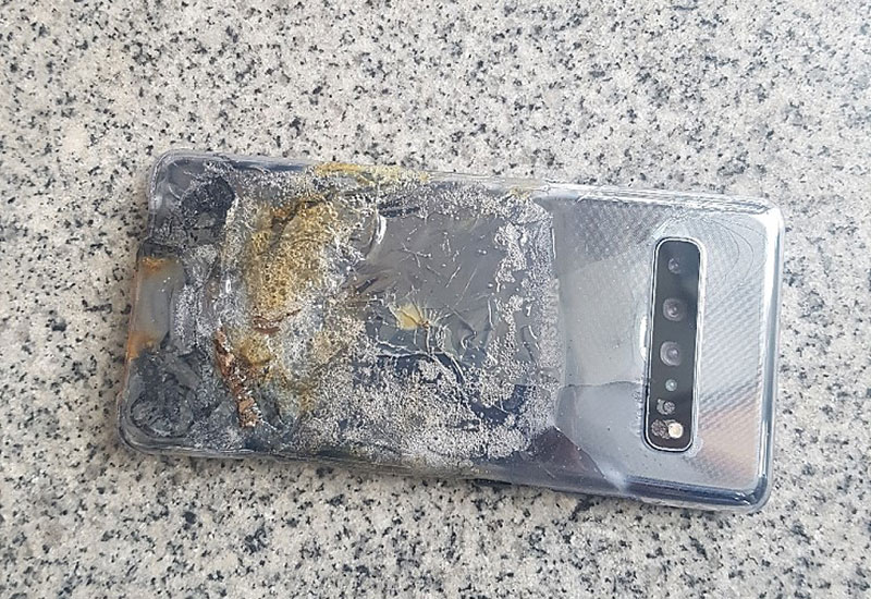 Smartphone user, who asked to be identified by his surname Lee, claimed his Galaxy S10 5G phone had burnt "without reasons".