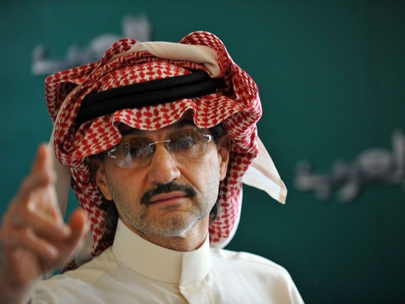 Saudi billionaire Prince Alwaleed Bin Talal Bin Abdulaziz Alsaud, owner of Alarab News Channel.