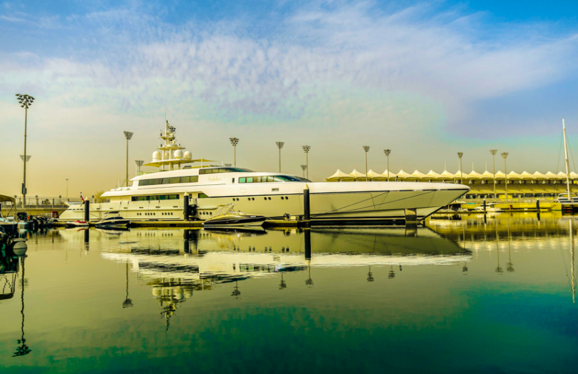 Yas Marina is particularly busy around the time of the Abu Dhabi Formula 1 race when yacht owners can take advantage of 150m track-view berths to catch all the live action.