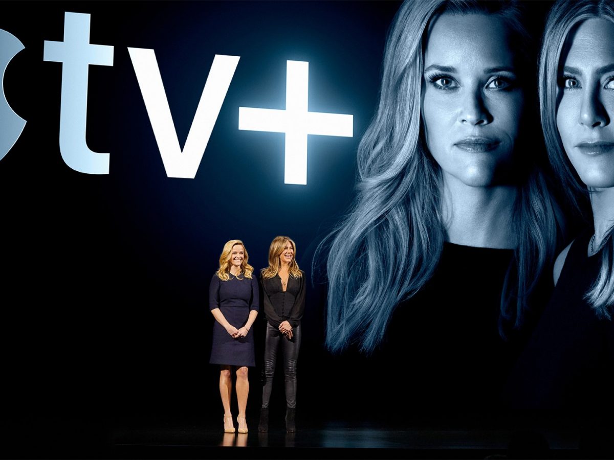 Hollywood stars Jennifer Aniston, Reese Witherspoon made appearances at the event that brings Apple into direct competition with Netflix and the rest of the entertainment sector.