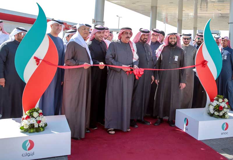 Saif Humaid Al Falasi, group CEO, ENOC, at the inauguration of the 10th and largest ENOC service station in Saudi Arabia.