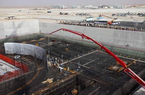 Construction work at the nuclear reactor plant site at Barakah, near Abu Dhabi.