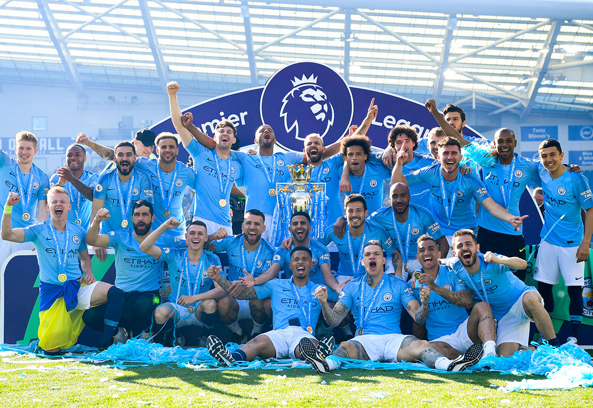 Manchester City celebrate Premier League title win with special
