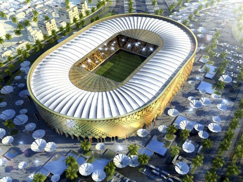 An artists impression of one of the Qatar 2022 World Cup stadia. (Getty Images)