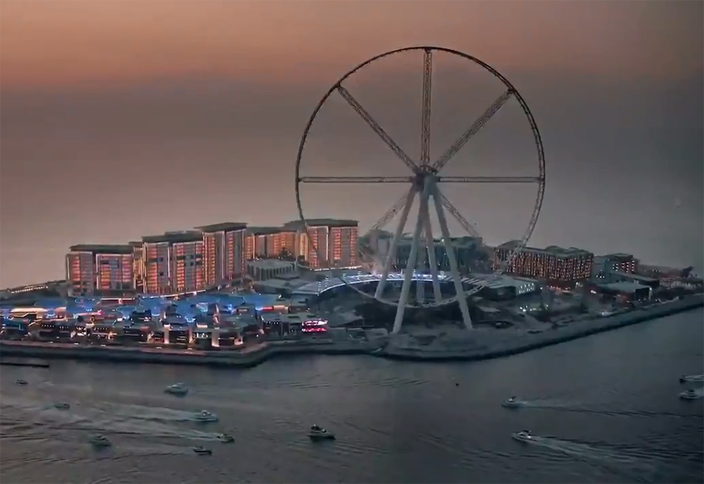 Standing at more than 250 metres high, Ain Dubai will be the world’s tallest observation wheel and will stand over 200 percent taller than the world’s first ever Ferris wheel.