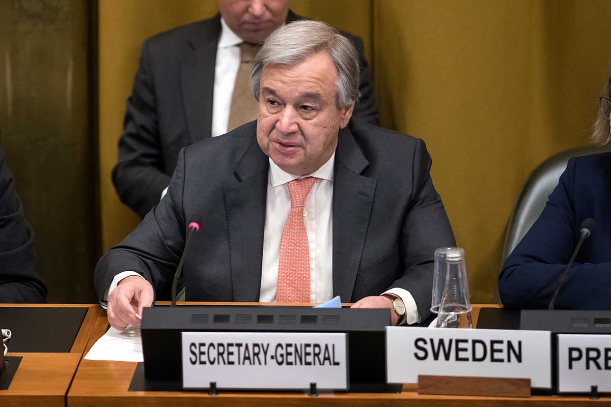 The March 15 conference in Rome, hosted by Sweden, Jordan and Egypt, will be attended by UN Secretary-General Antonio Guterres (pictured) and European Union foreign policy chief Federica Mogherini.