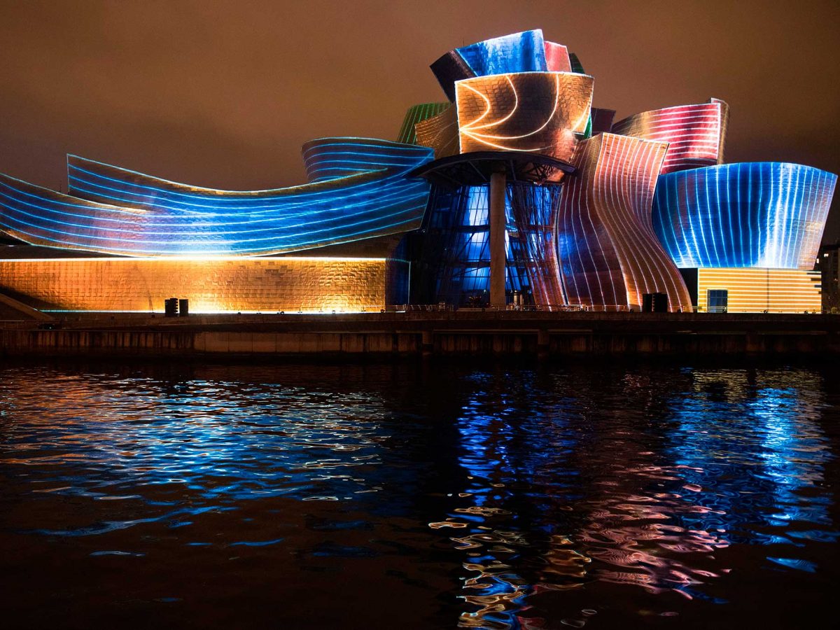 In pictures: Guggenheim Bilbao's celebrates 20th anniversary light show ...