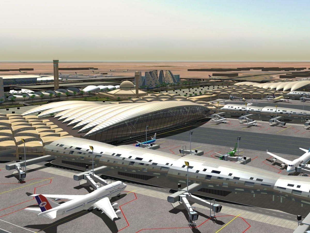 The King Khalid International Airport in Riyadh, Saudi Arabia.