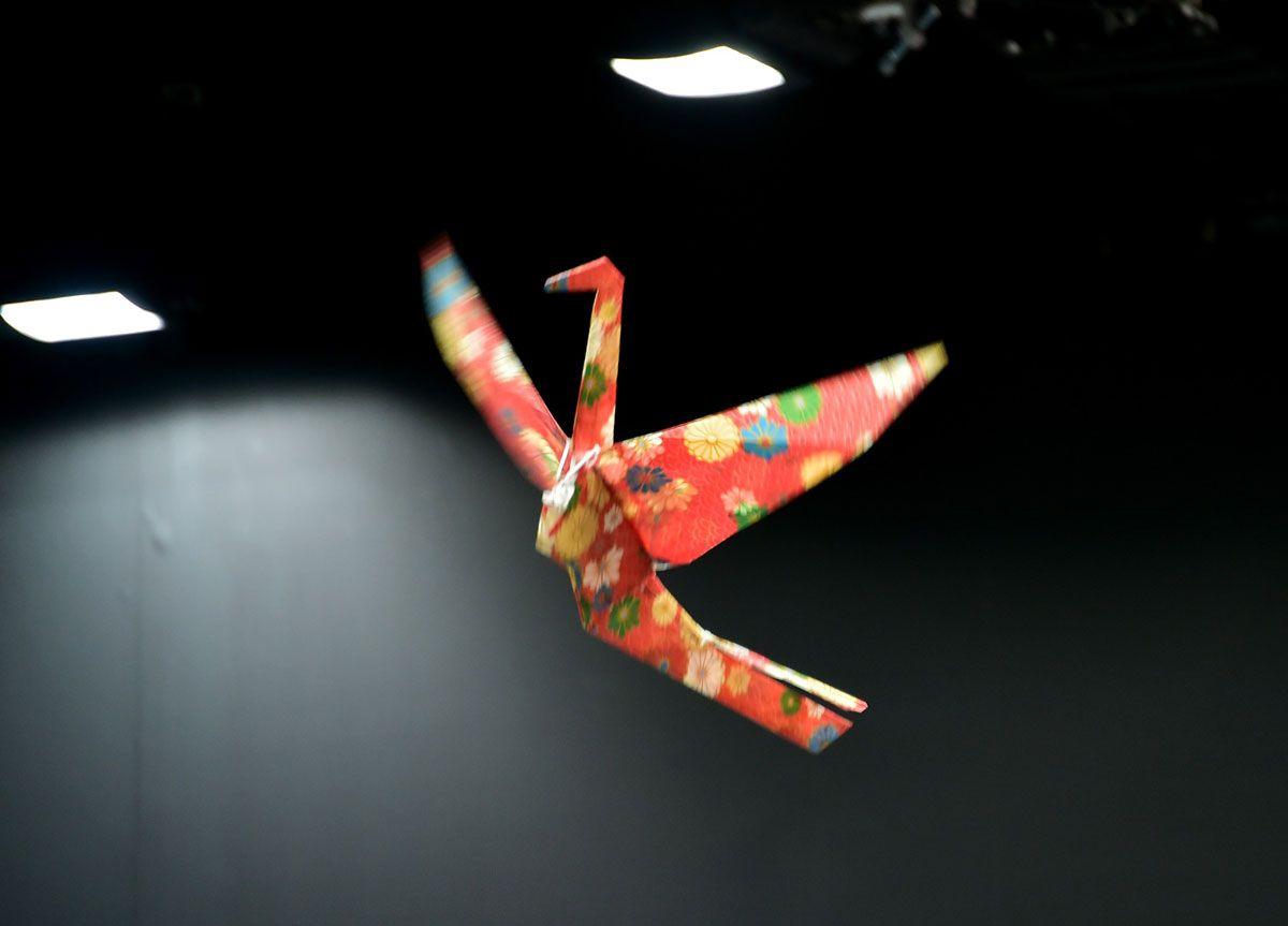 Magic mirrors and flying origami feature at Japan tech fair - Arabian ...