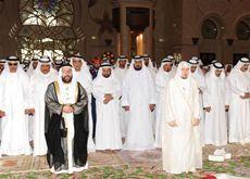 FUNERAL PRAYERS: Mourners pay their final respects to Sheikh Ahmed. (Photo - WAM)