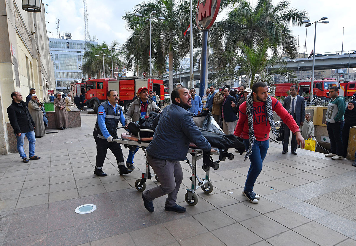 In Pictures Train Crash Sparked A Major Fire At Cairo S Ramses Station Arabian Business