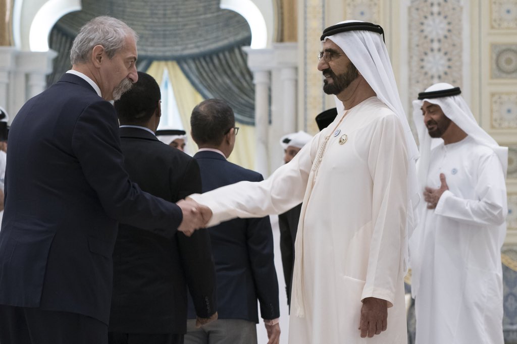 In Pictures Uae Rulers Crown Princes Exchange Ramadan Greetings At