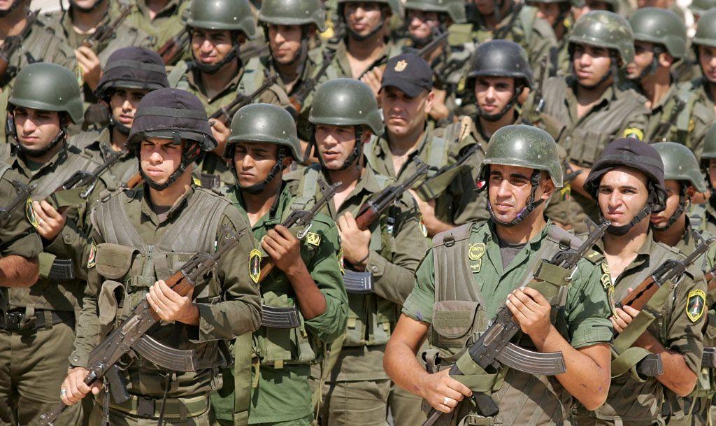 Palestine security forces in action at graduation ceremony - Arabian ...