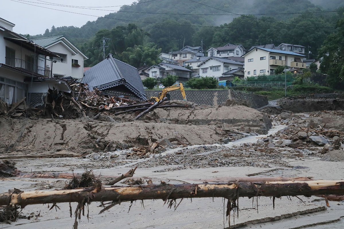 Heavy rain and landslides hit Japan - in pictures - Arabian Business ...