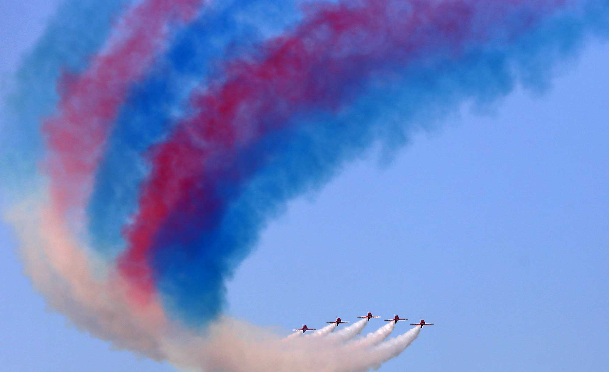 In pictures: The world-renowned aerobatics display team RAF Red Arrows ...
