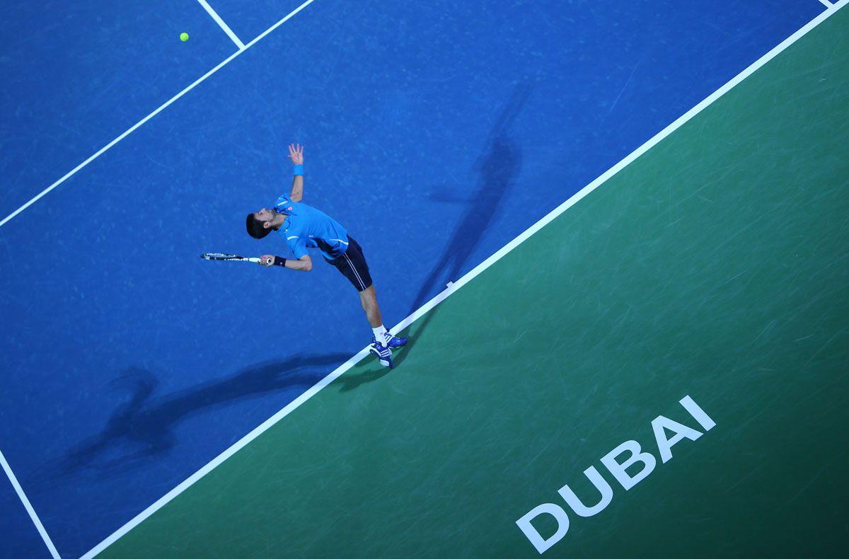 Djokovic chalks up win number 700 at Dubai Duty Free Tennis