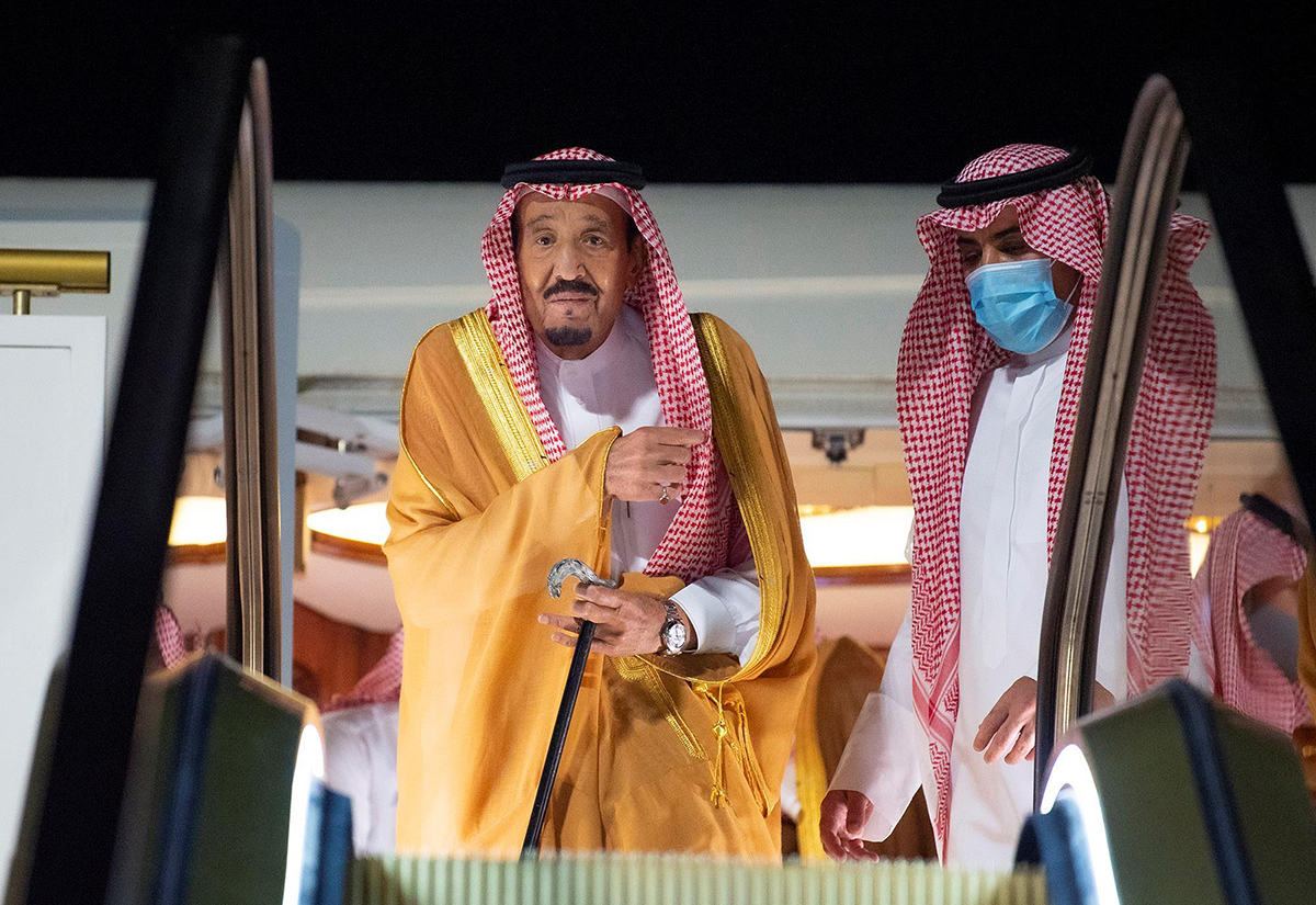 Saudi king lands in Red Sea megacity to 'rest' after surgery