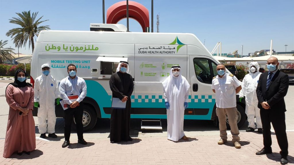 Dubai Health Authority launches mobile Covid19 testing bus Arabian