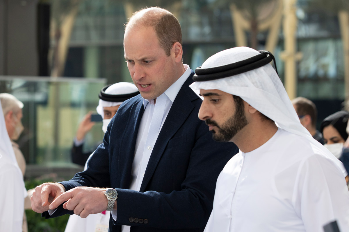 Prince William, UAE, Sheikh Hamdan