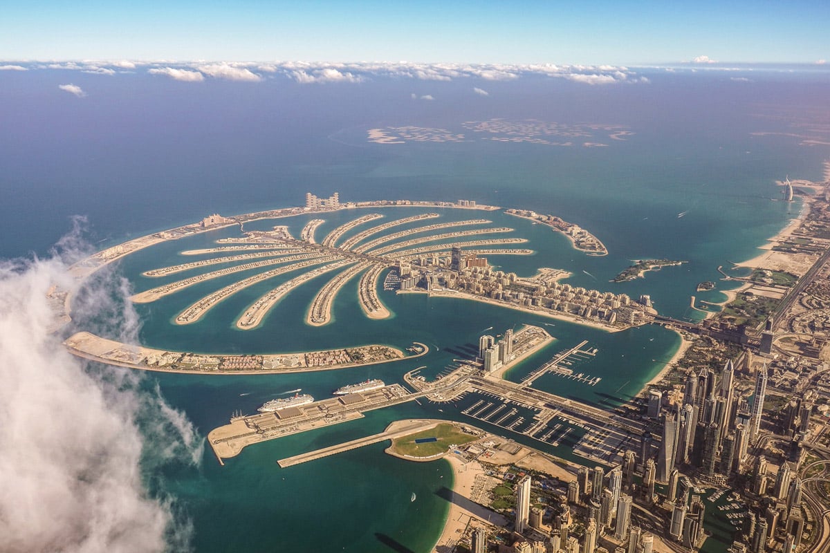 Насыпной остров в Дубае Пальма