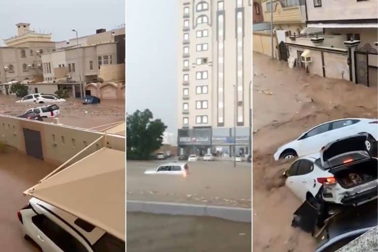 Saudi Arabia's Jeddah flooded amid torrential downpour, cars swept away ...