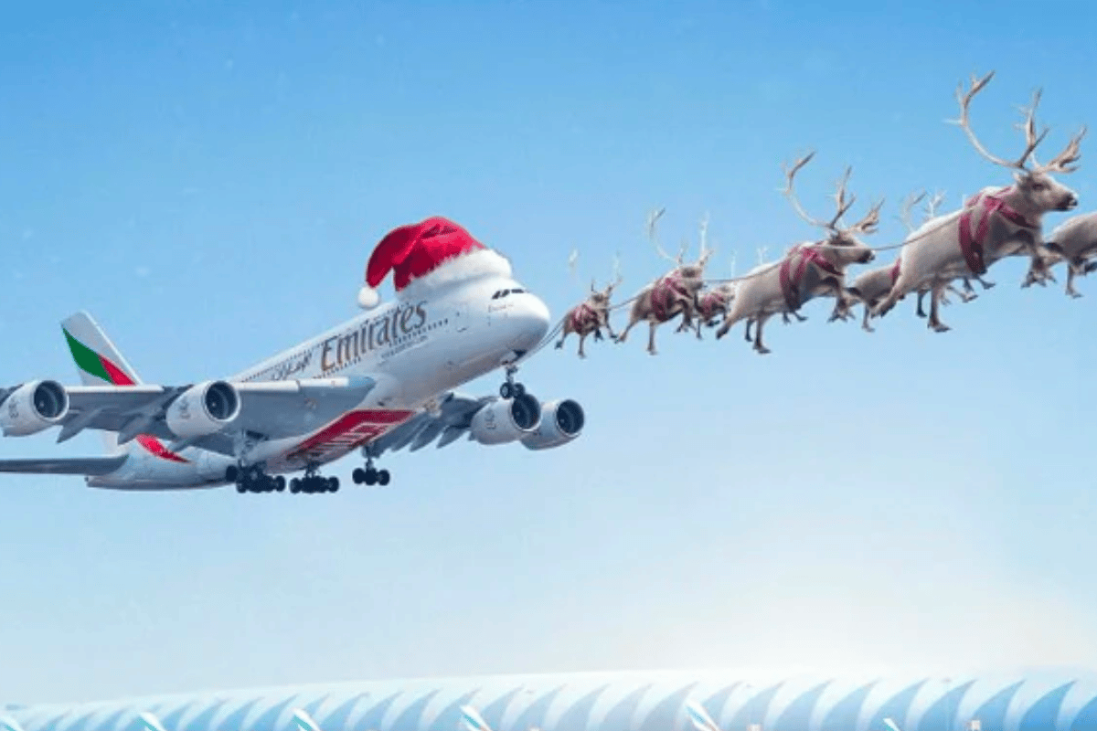 Dubai's Emirates pulled by reindeers for Christmas in viral video