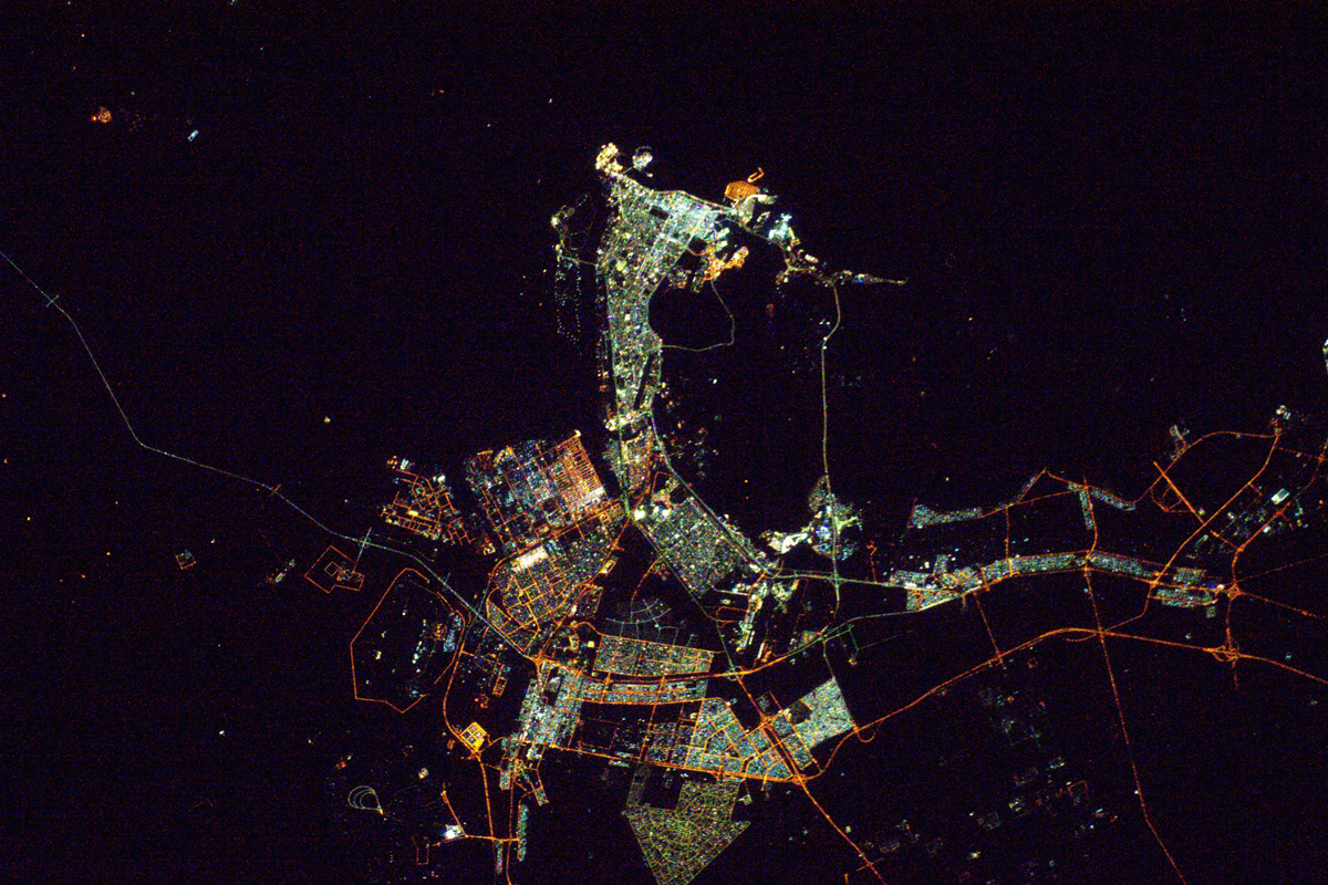 International Space Station satellite image abu dhabi