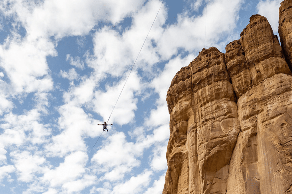 Saudi's AlUla launches giant mountain top swing - Arabian Business ...