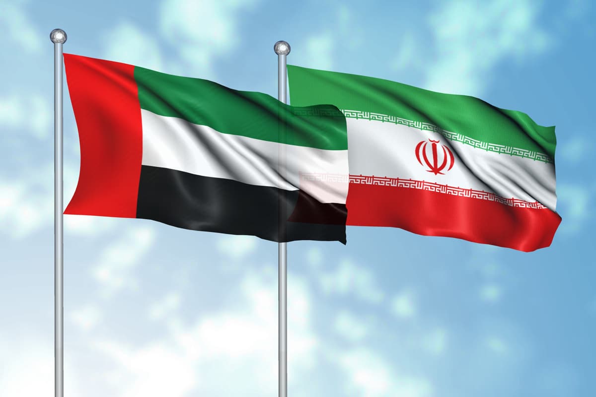 iran uae flag