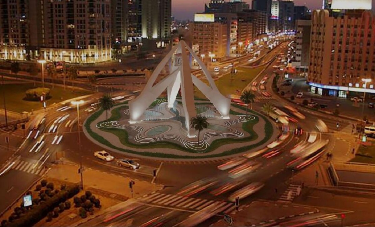 Dubai Deira Clocktower roundabout