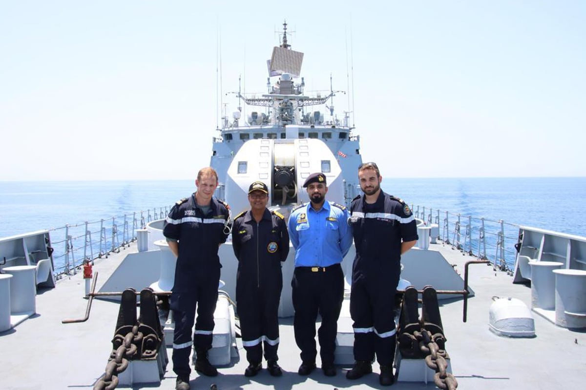 Indian, French, and UAE navies collaborate in mega wargame in Oman