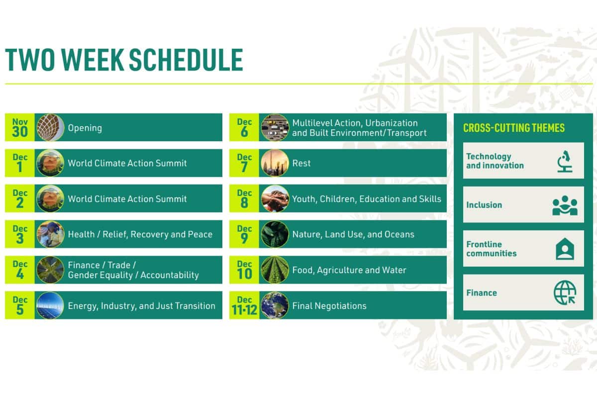 COP28 Dates, meaning, daily schedule, venue, everything you need to