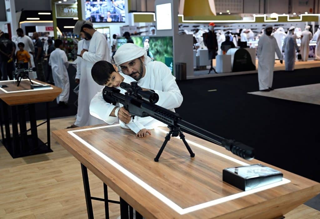 ADIHEX 2023 UAEinspired rifles and golden pistols on show at Abu