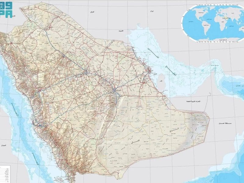 Saudi Arabia map