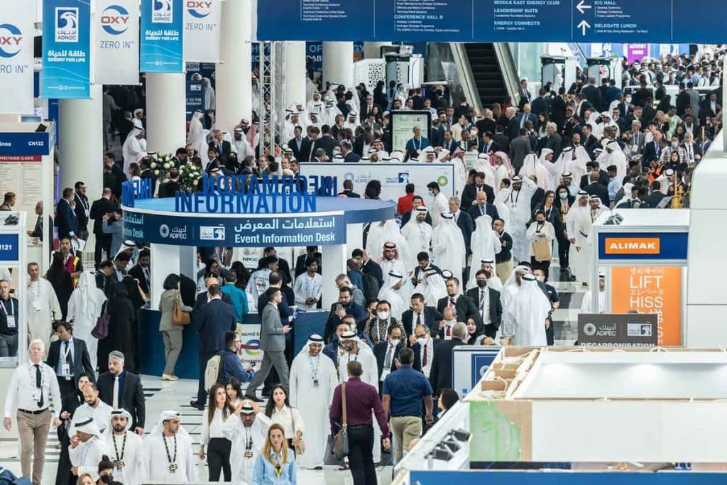 The event, hosted by ADNOC, will be held at ADNEC until Thursday, October 5